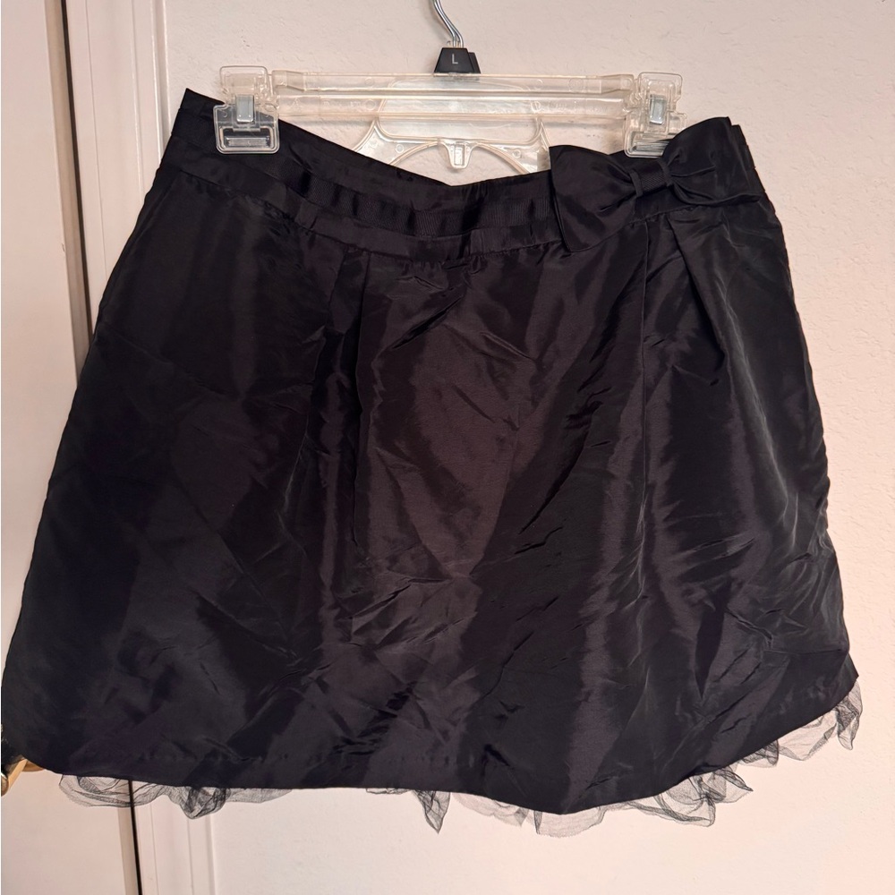 Candie's Black Satin Mini Skirt